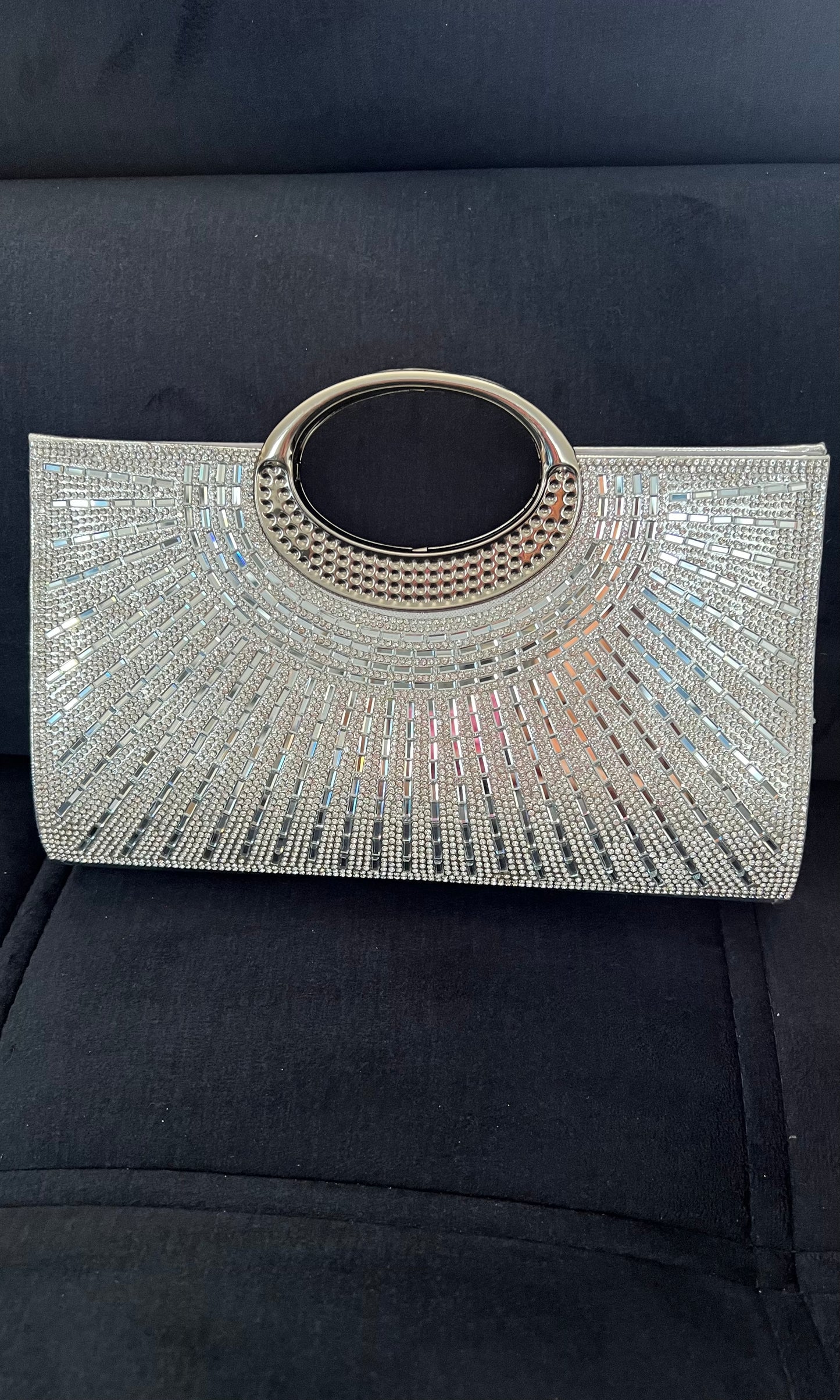 Pochette de Soirée Strass Argenté