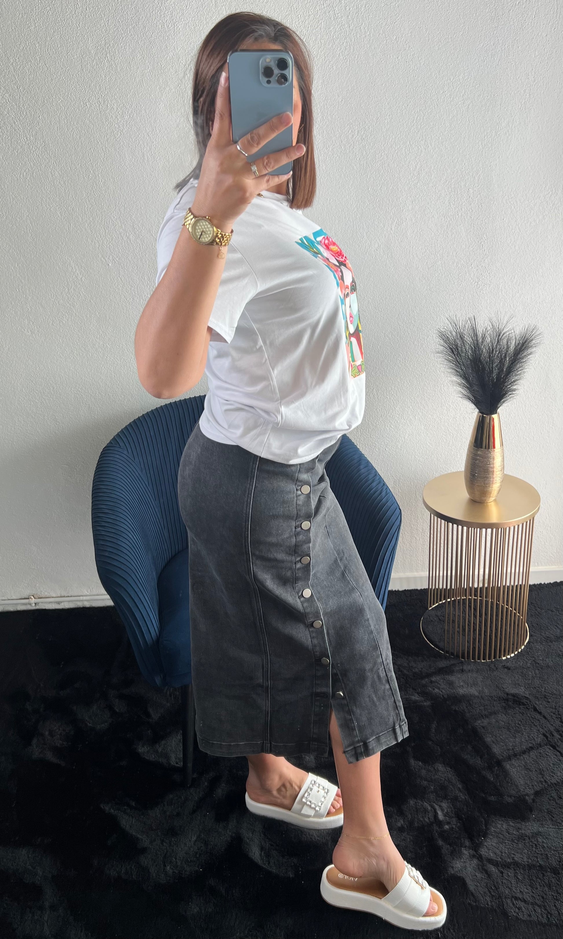 Jupe Jeans Noire - Kify By S