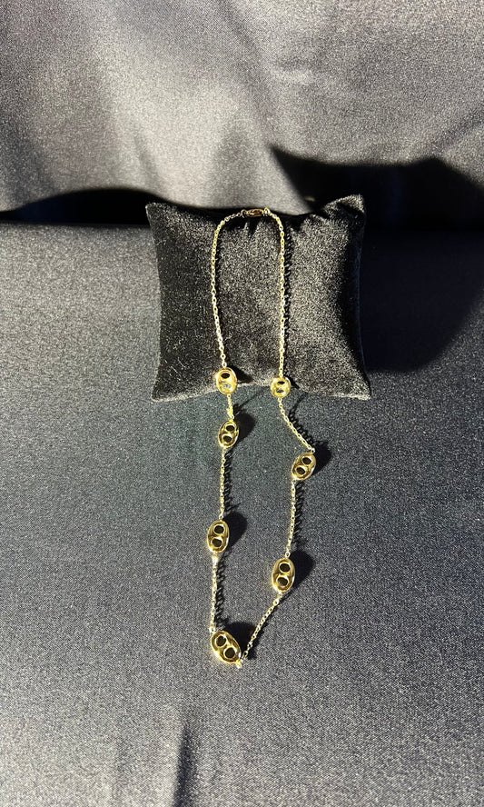 Collier Graine de Café Doré ou Argenté